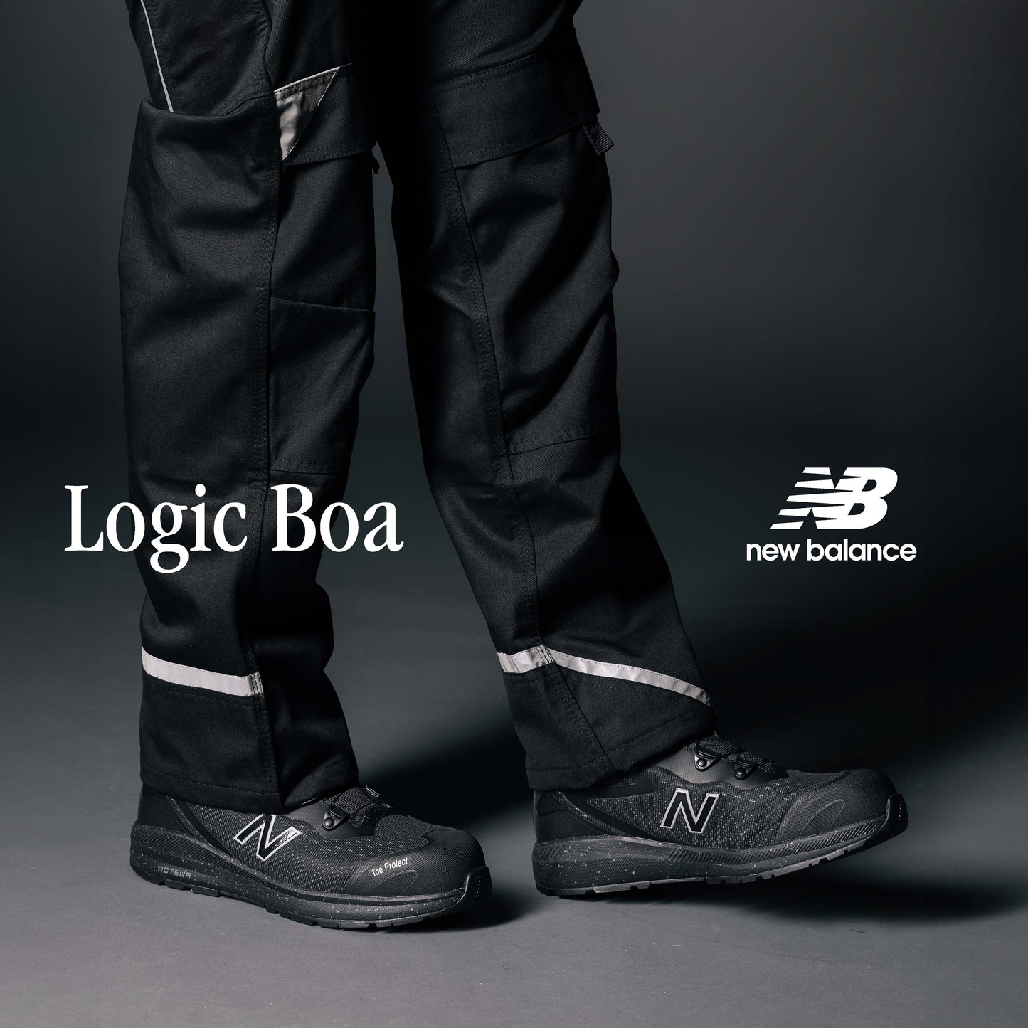 New Balance Logic BOA, Sicherheitsschuh S1P S1 ESD HROe, S1 PL SR FO HRO, schwarz / orange