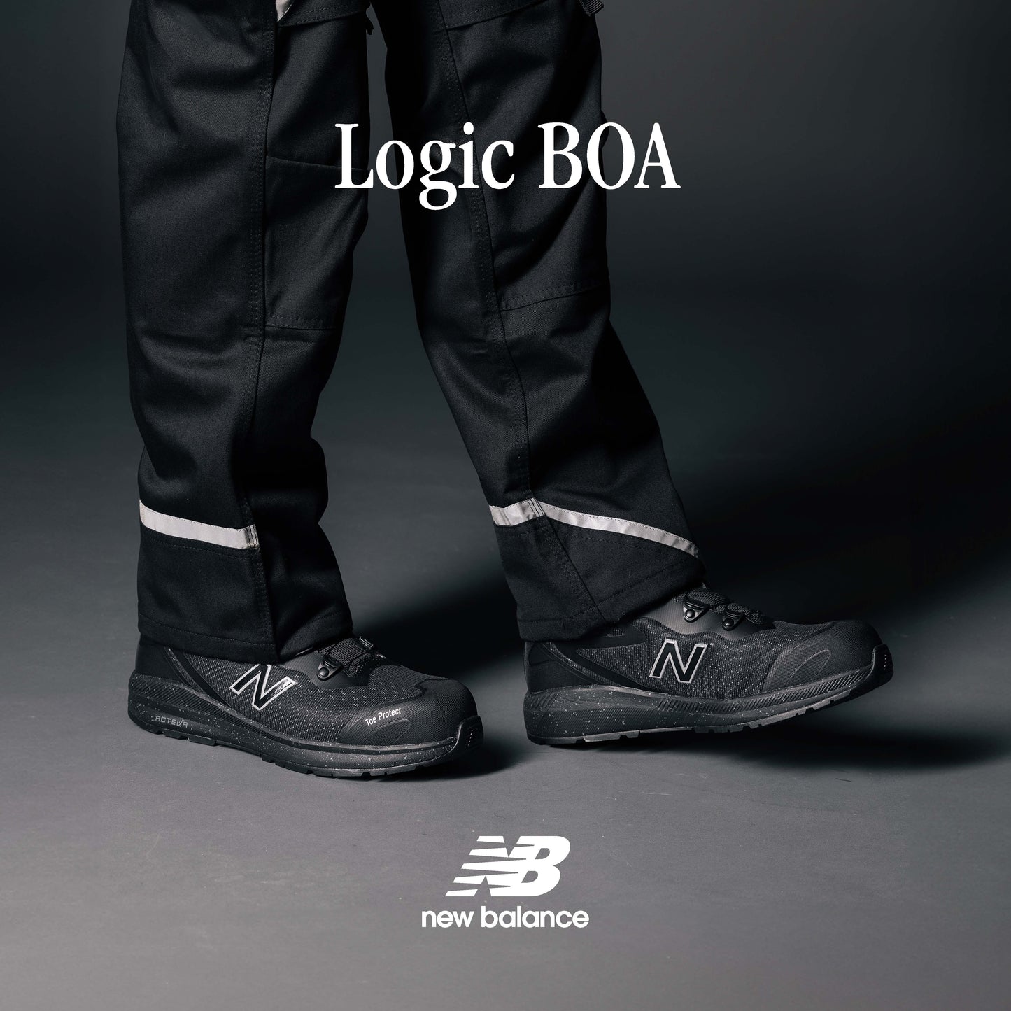 New Balance Logic BOA, Sicherheitsschuh S1P S1 ESD HROe, S1 PL SR FO HRO, schwarz / orange
