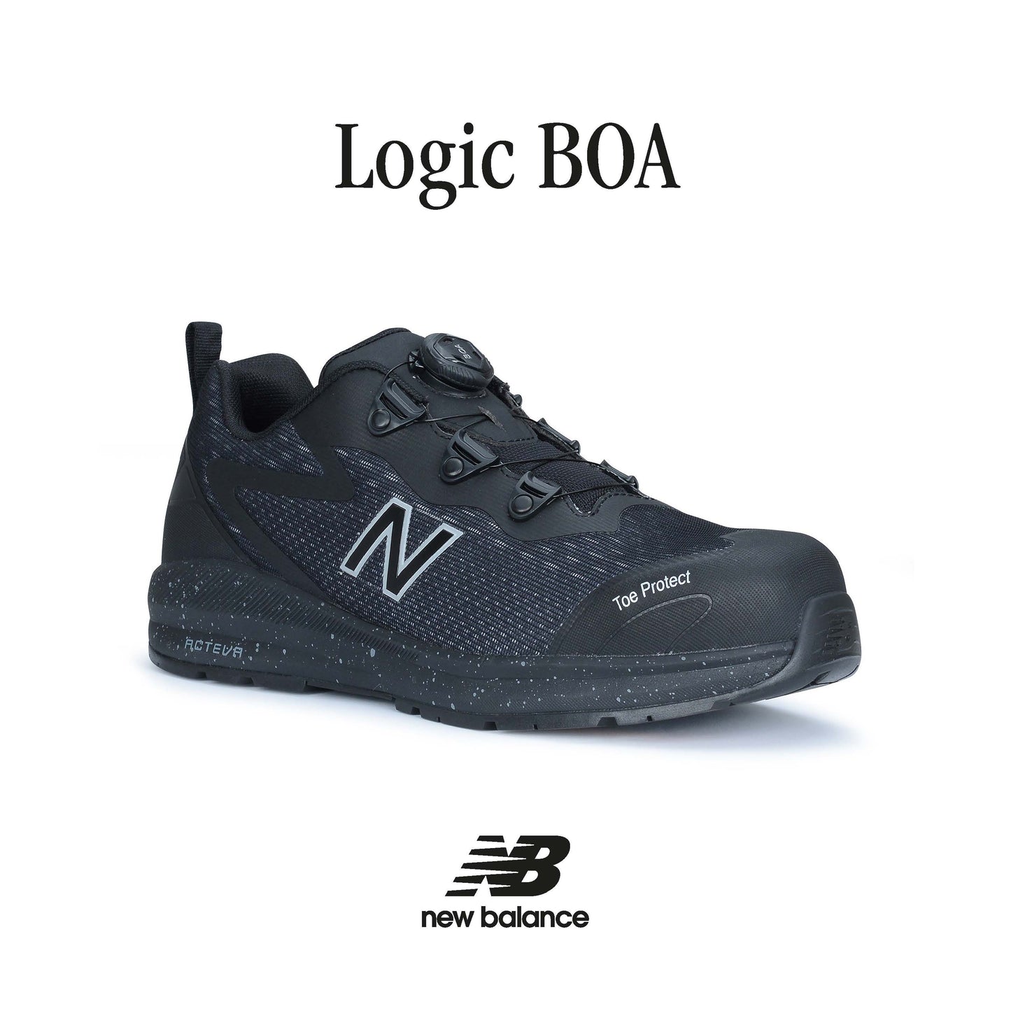 New Balance Logic BOA, Sicherheitsschuh S1P S1 ESD HROe, S1 PL SR FO HRO, schwarz / orange