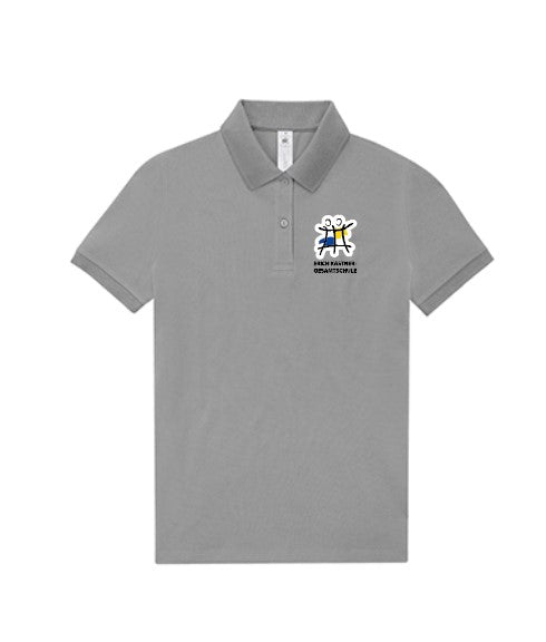 Erich Kästner Damen Polo BCPW463 Sport Grey (Heather) (bedruckt)
